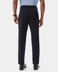 Blackberrys Men's Solid Black Slim-Fit Trousers |Office Wear & Casual Wear