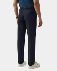 Blackberrys Men Textured Super Slim Fit Formal Trouser | Polyester Blend | Wrinkle Resist & Smart Dry | Navy