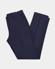 Blackberrys Men Textured Super Slim Fit Formal Trouser | Viscose Rayon Blend | Clean Front & Cross Pocket | Navy
