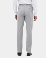 Blackberrys Men Structured Slim Fit Formal Trouser | Rayon Blend | Stretchable Waistband | Grey