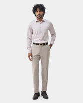Blackberrys Men's Solid Beige Slim-Fit Trousers |Office Wear & Casual Wear