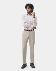 Blackberrys Men's Solid Beige Slim-Fit Trousers |Office Wear & Casual Wear