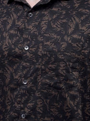 Crimsoune Club Men's Black Printed Shirt (S)