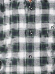 Crimsoune Club Boy's Green Checked 100% Cotton Shirt (5-6Y)