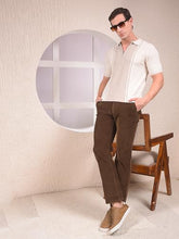 Crimsoune Club Men's Brown Straight Corduroy Trousers (38)