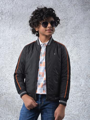 Crimsoune Club Boy's Black Reversible Bomber Jacket (5-6Y)