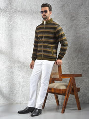 Crimsoune Club Men's Green Jacquard Reversible Jacket (M)