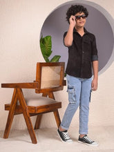 Crimsoune Club Boy's Blue 100% Cotton Straight Cargo Jeans (5-6Y)