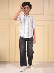 Crimsoune Club Boy's Black Baggy Jeans (9-10Y)