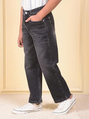 Crimsoune Club Boy's Black Baggy Jeans (9-10Y)