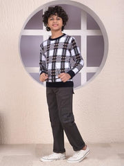 Crimsoune Club Boy's Multi-Color Jacquard Sweater (5-6Y)