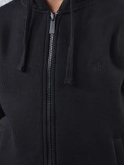 Crimsoune Club Boy's Black Hooded Neck Sweatshirt (5-6Y)