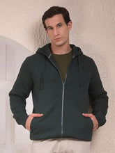 Crimsoune Club Men's Green Hooded Neck Sweatshirt (M)