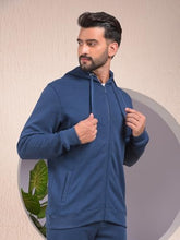 Crimsoune Club Men's Blue Hooded Neck Sweatshirt (XXXL)