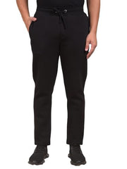 Crimsoune Club Men's Black Comfortable Knitted Trackpants