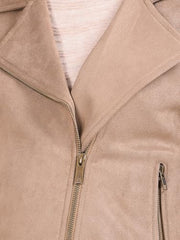 Crimsoune Club Women's Beige Notched Lapel Jacket