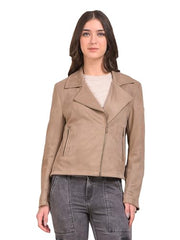 Crimsoune Club Women's Beige Notched Lapel Jacket