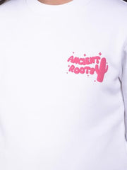 Crimsoune Club Girl's White Sweatshirt (9-10Y)