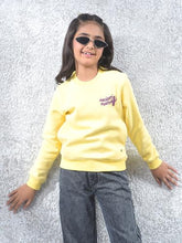 Crimsoune Club Girl's Yellow Knitted Sweatshirt (9-10Y)