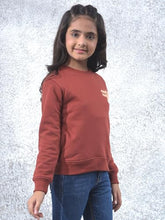 Crimsoune Club Girl's Red Knitted Sweatshirt (9-10Y)