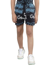 Crimsoune Club Boy's Navy Blue Typographic Print Shorts (15-16Y)