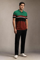 Louis Philippe Men Multi Print Polo Neck T-Shirt Multicolour