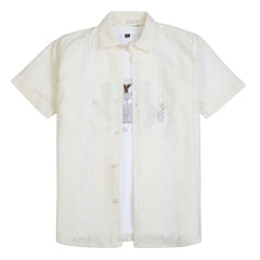 CHARCHIT Boys Cotton Blend Half Sleeves Plain Casual Shirt and t-Shirt White