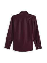 CHARCHIT Boys Plain Wrinkle Free Shirt Maroon