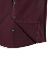 CHARCHIT Boys Plain Wrinkle Free Shirt Maroon
