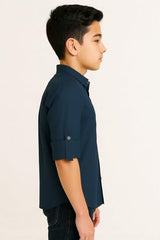 CHARCHIT Boys Full Sleeves Solid Shirt