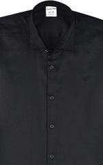 CHARCHIT Boys Cotton Full Sleeves Solid Shirt Black