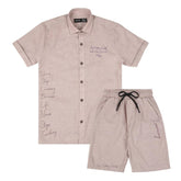 CAVIO Cotton Shirt and Shorts Half Sleaves Printed Co-ord Set For Boys
