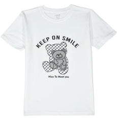 CAVIO Boys Cotton Printed Full Sleeves Jacket with Regular Fit T-Shirt White