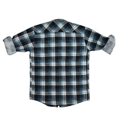 CAVIO Boys Checks Full Sleeve Shirt and T-Shirt Blue