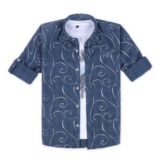 CAVIO Boys Cotton Printed Full Sleeves Shirt with Regular Fit T-Shirt