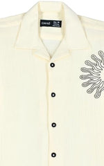 CAVIO Boys Half Sleeves Printed Shirt Cream