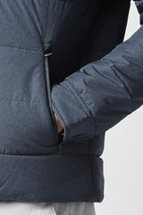 Men Navy Patterned Casual Jacket