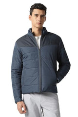 Men Navy Patterned Casual Jacket