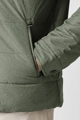 Men Olive Patterned Casual Jacket