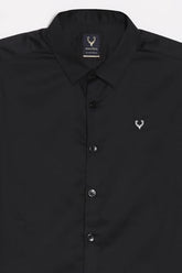 Allen Solly Boys Black Slim Fit Solid Casual Shirt