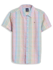 Boys Multi Check Casual Shirt