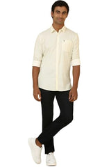 Allen Solly Men's Regular Fit Shirt (ALSFACUF682686_Yellow