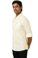 Allen Solly Men's Regular Fit Shirt (ALSFACUF682686_Yellow