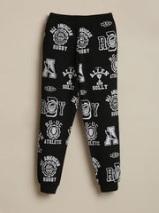 Allen Solly Boy's Regular Track Pants (ABPTERGFO81582_Black