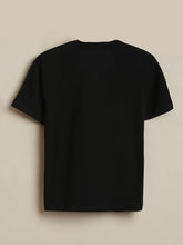 Boys Black Graphic Print Crew Neck T-Shirt