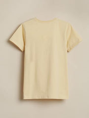 Boys Beige Graphic Print Crew Neck T-Shirt