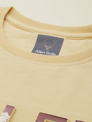 Boys Beige Graphic Print Crew Neck T-Shirt
