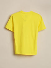 Boys Yellow Graphic Print Crew Neck T-Shirt