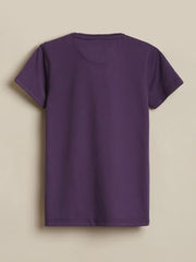 Boys Purple Graphic Print Crew Neck T-Shirt
