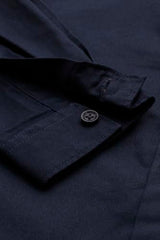 Boys Navy Solid Casual Shirt